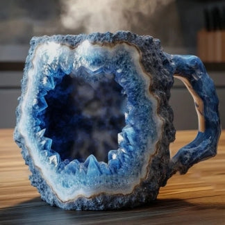 Coffee Mug Mineral Crystal Insulated Multicolor