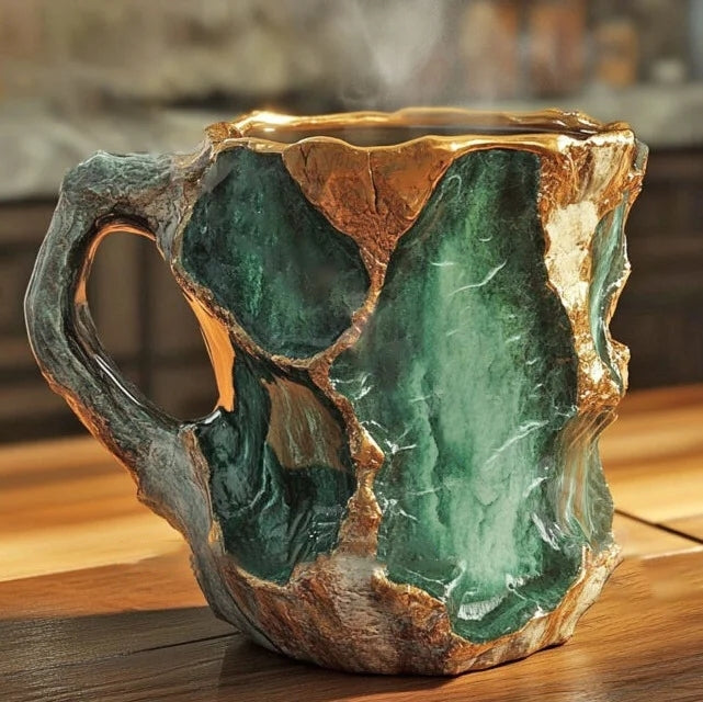 Coffee Mug Mineral Crystal Insulated Multicolor