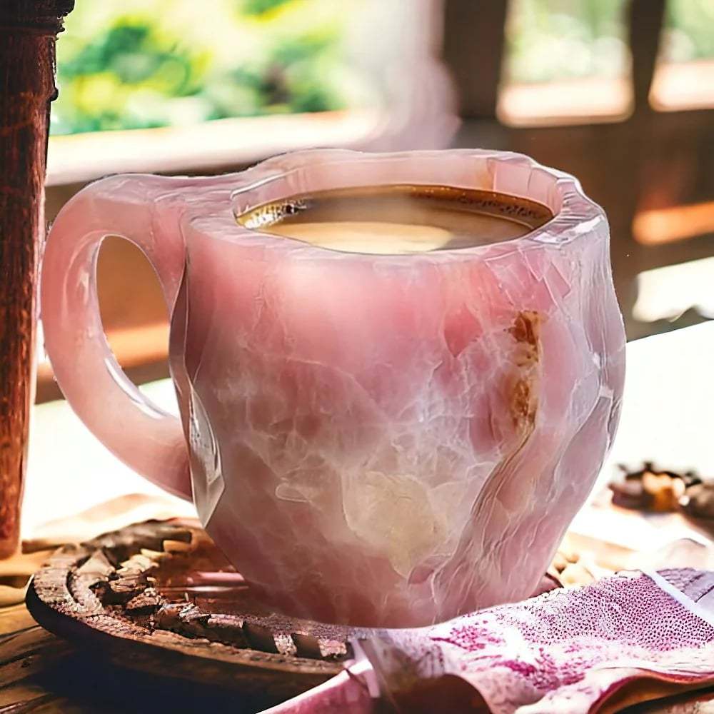 Coffee Mug Mineral Crystal Insulated Multicolor