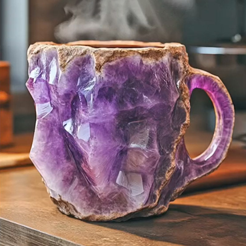Coffee Mug Mineral Crystal Insulated Multicolor