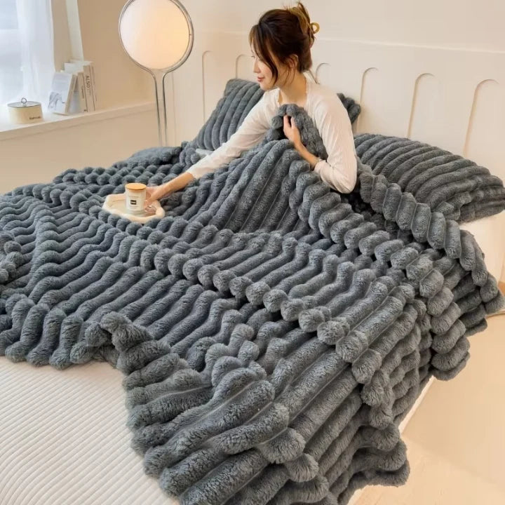 Comforter Extra Thick Ribbed Polyester Lightweight Warmth