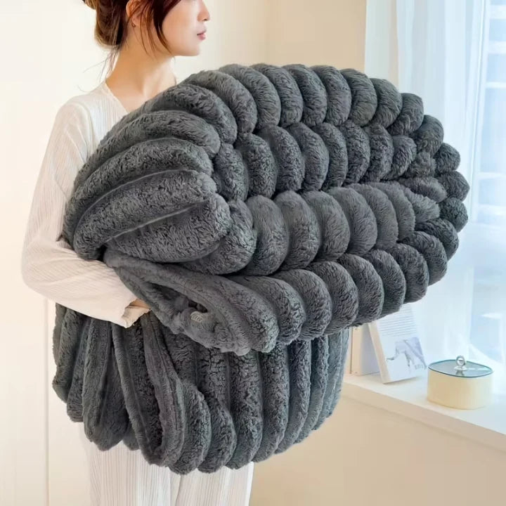Comforter Extra Thick Ribbed Polyester Lightweight Warmth