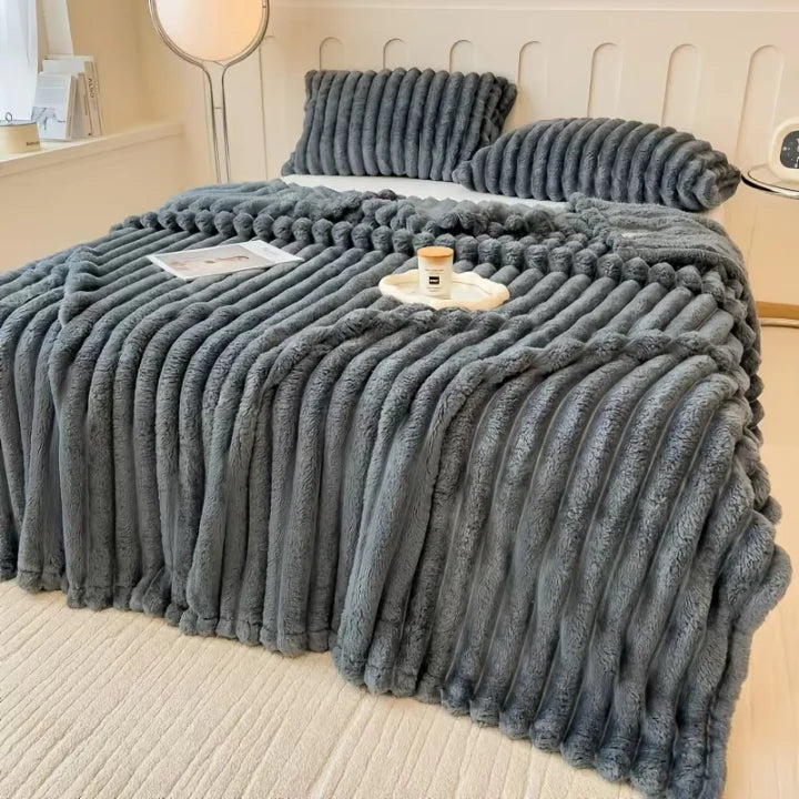 Comforter Extra Thick Ribbed Polyester Lightweight Warmth