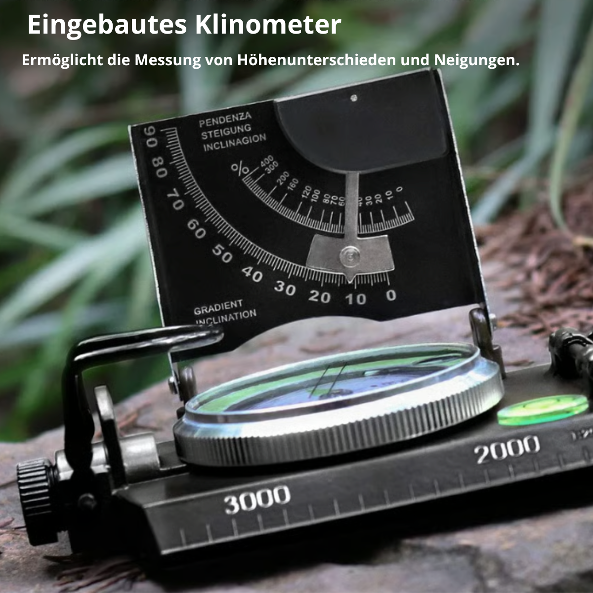 Compass Aluminum Alloy Clinometer Illuminated Dial