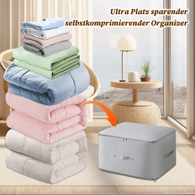 Compression Storage Bag Double Zipper 40% Space-Saving