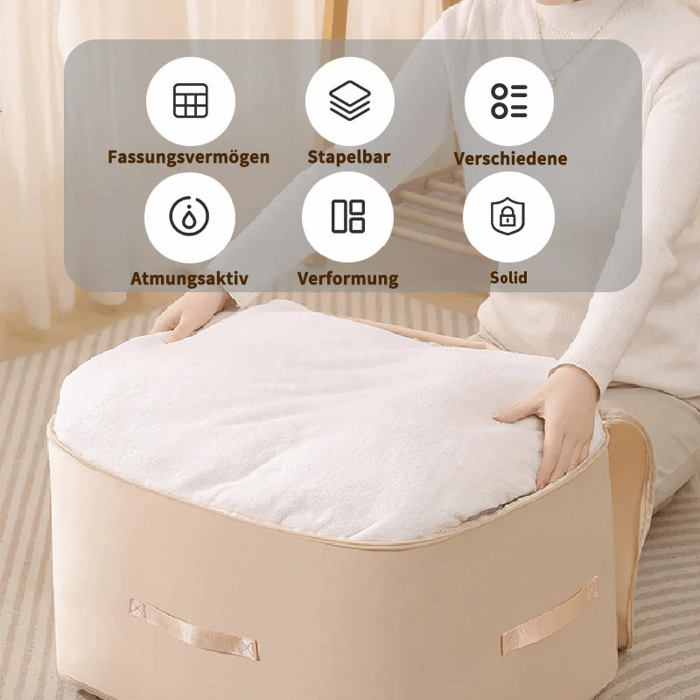 Compression Storage Bag Double Zipper 40% Space-Saving