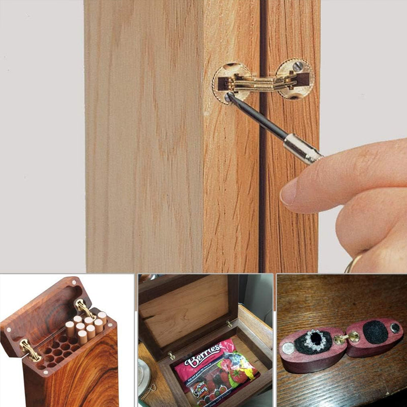 Concealed Hinges Recessed Invisible Brass 180 Degree