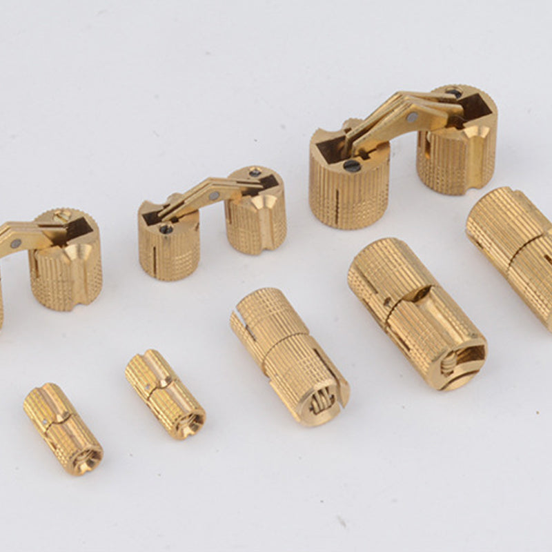 Concealed Hinges Recessed Invisible Brass 180 Degree
