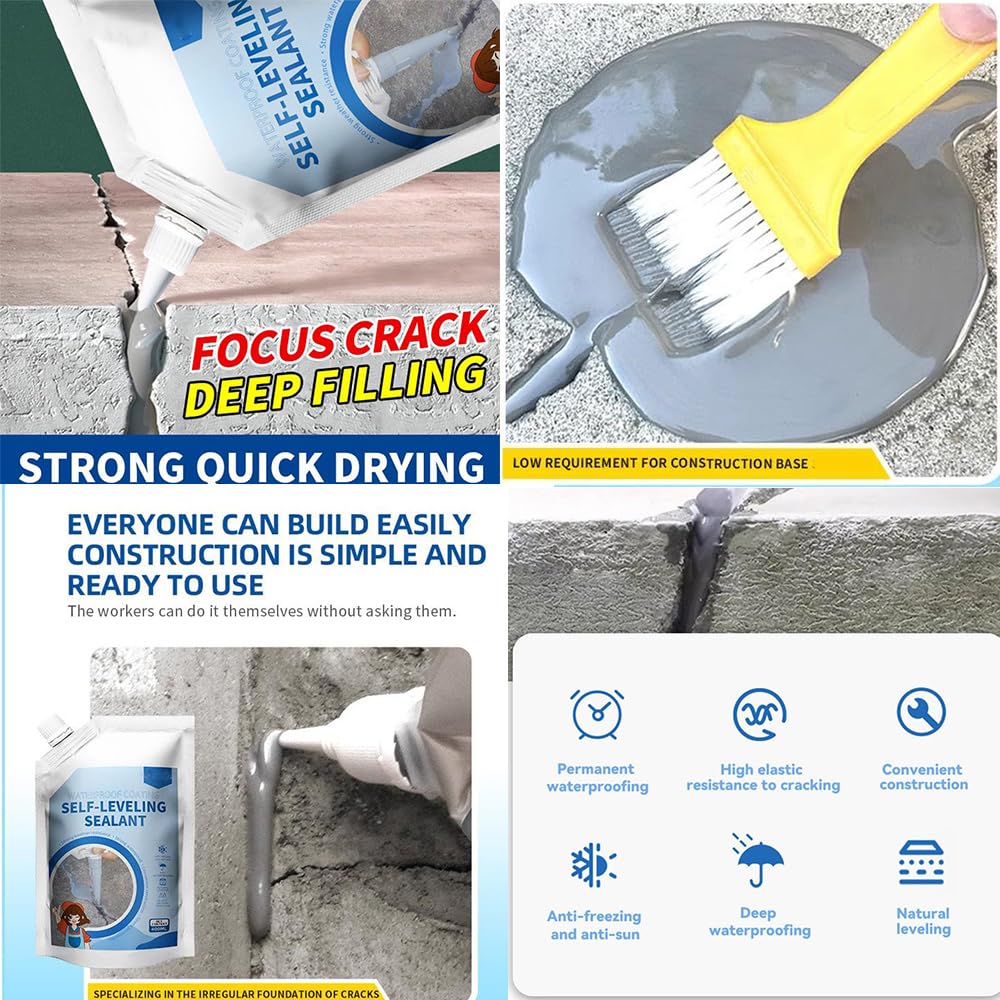 Concrete Crack Sealant Deep-Penetrating Waterproof & Flexible