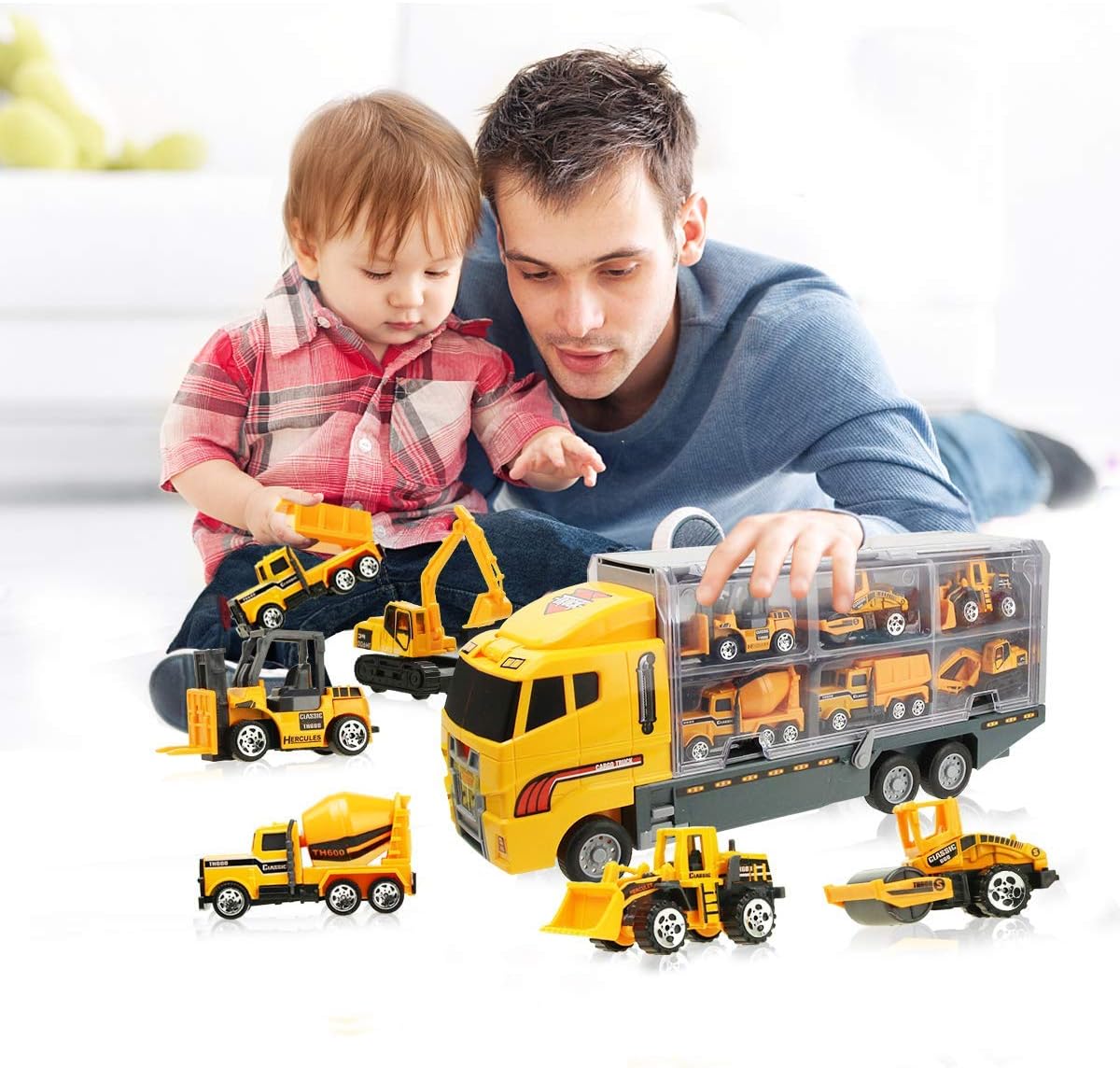 Construction Vehicle Set Realistic Multi-Vehicle Alloy & ABS Child-Safe