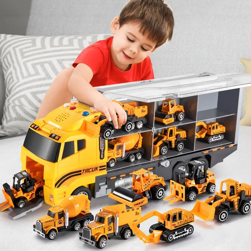 Construction Vehicle Set Realistic Multi-Vehicle Alloy & ABS Child-Safe