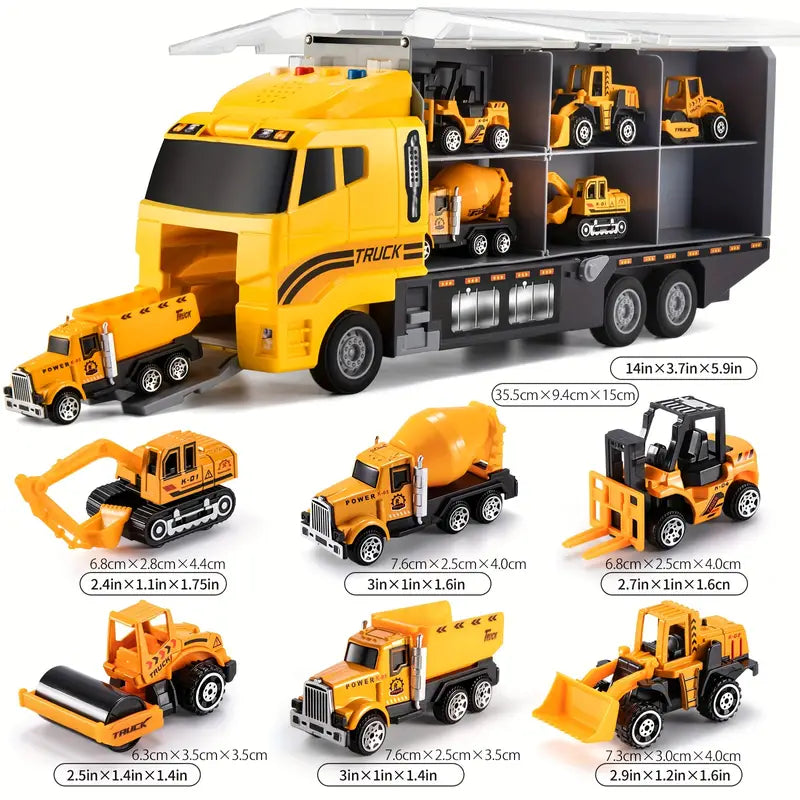 Construction Vehicle Set Realistic Multi-Vehicle Alloy & ABS Child-Safe