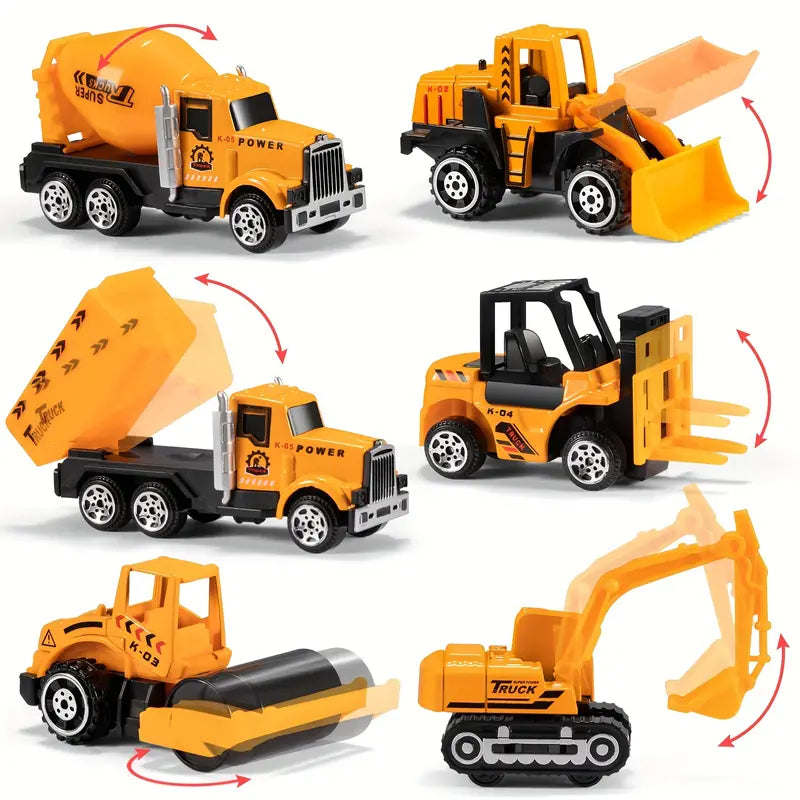 Construction Vehicle Set Realistic Multi-Vehicle Alloy & ABS Child-Safe
