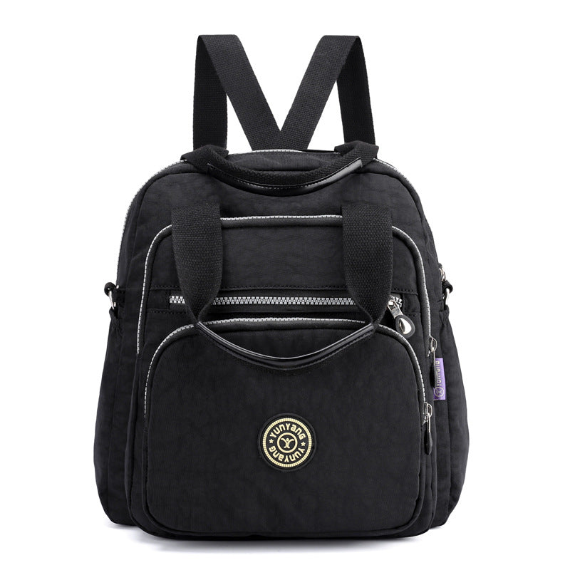Convertible Backpack Purse Water-Repellent Nylon Multiple Compartments