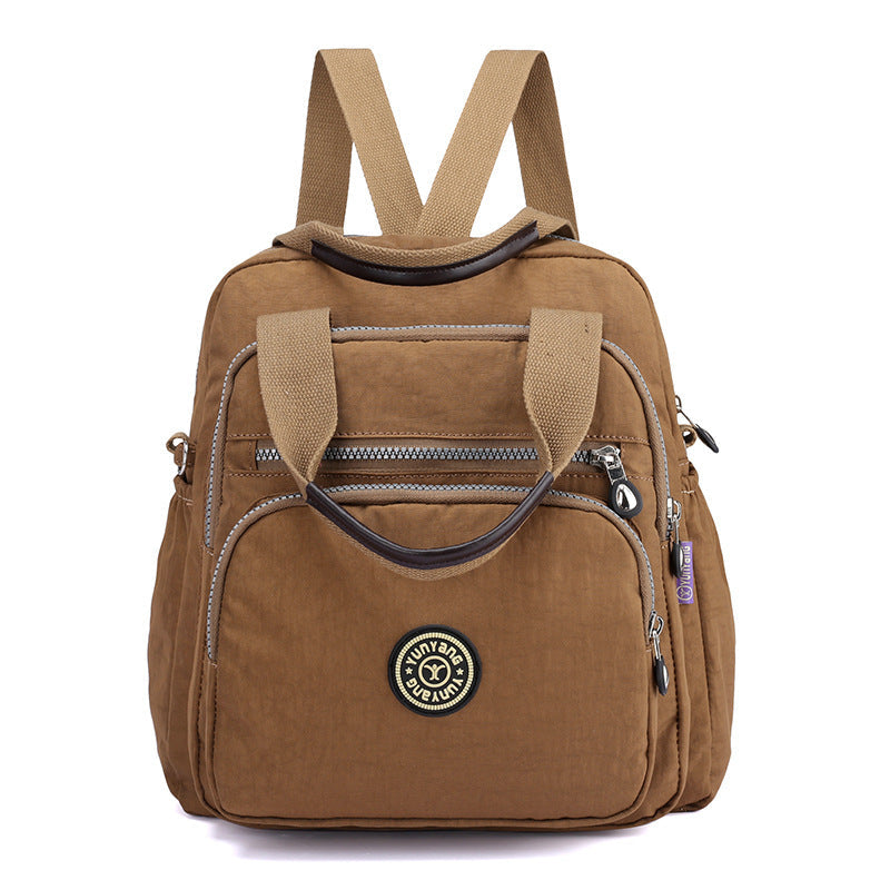 Convertible Backpack Purse Water-Repellent Nylon Multiple Compartments