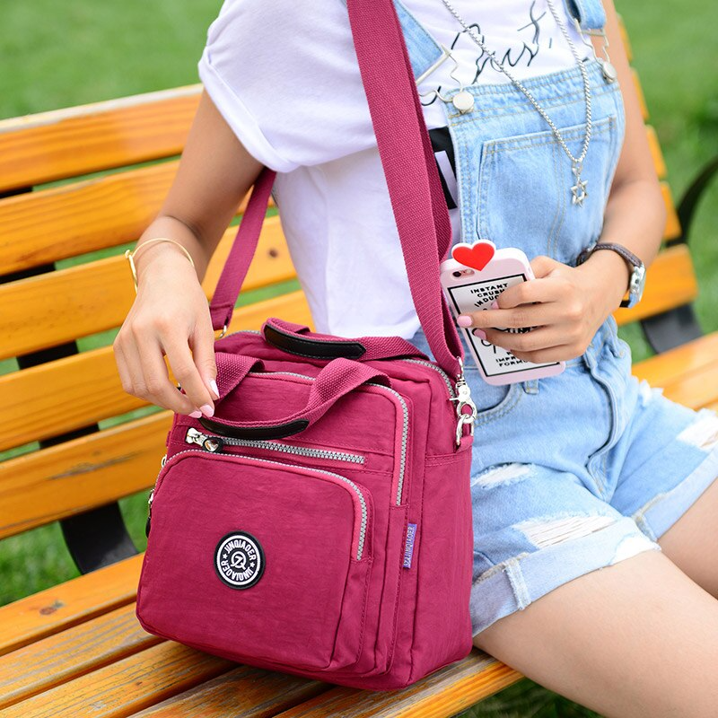Convertible Bag 3-in-1 Handbag Shoulder Backpack Water-Resistant Nylon