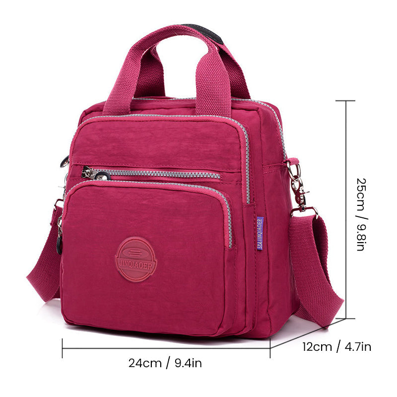 Convertible Bag 3-in-1 Handbag Shoulder Backpack Water-Resistant Nylon