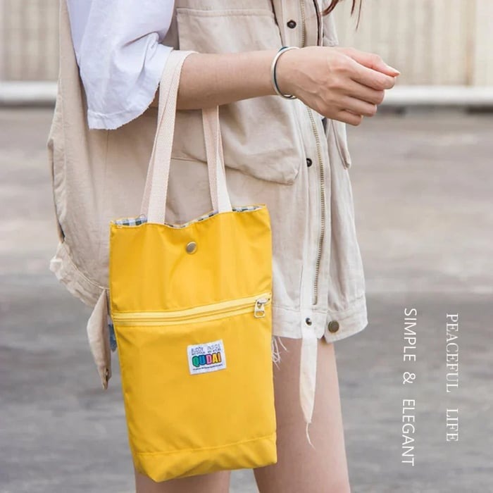 Convertible Shoulder Bag Removable Strap Fits Bottles & Phones