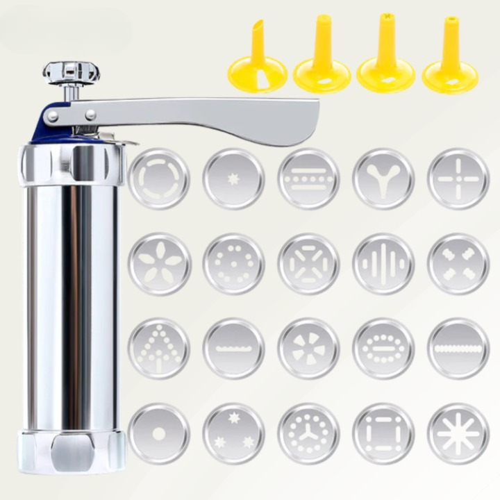 Cookie Press 20 Pattern Templates Adjustable Dial