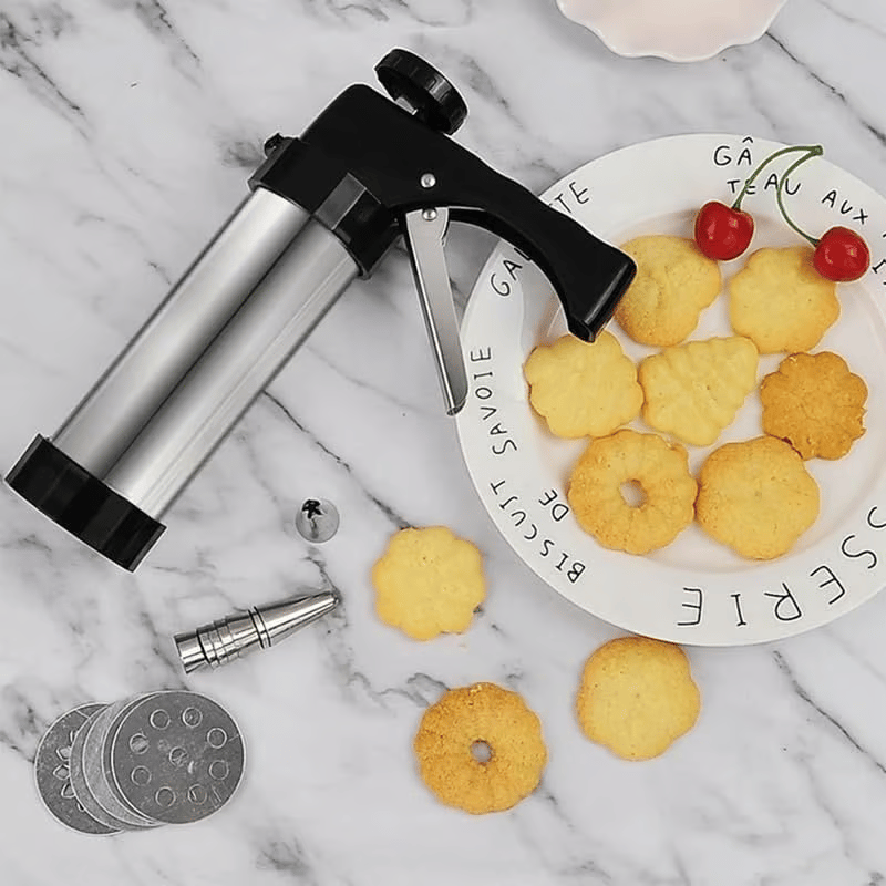 Cookie Press Set 13 Flower Designs Stainless Steel