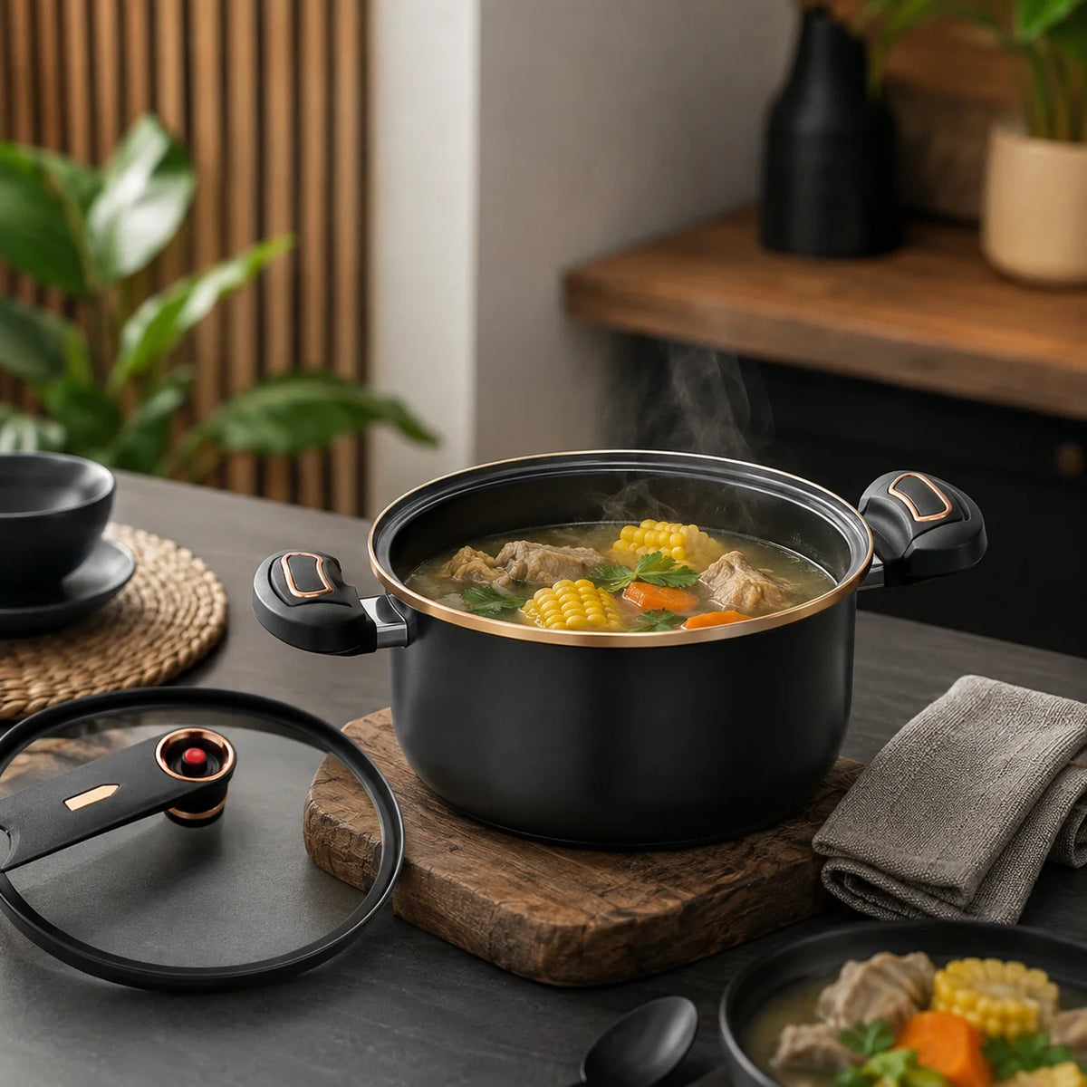 Cooking Pot 7 L Non-Stick Induction & Gas