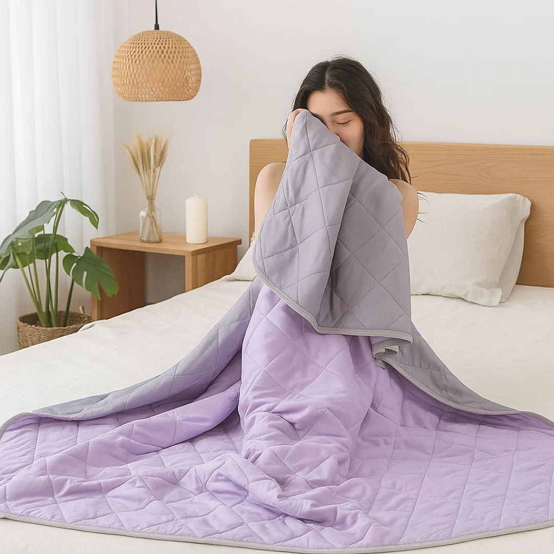 Cooling Blanket Silk Fiber Temperature-Regulating Breathable & Moisture-Wicking