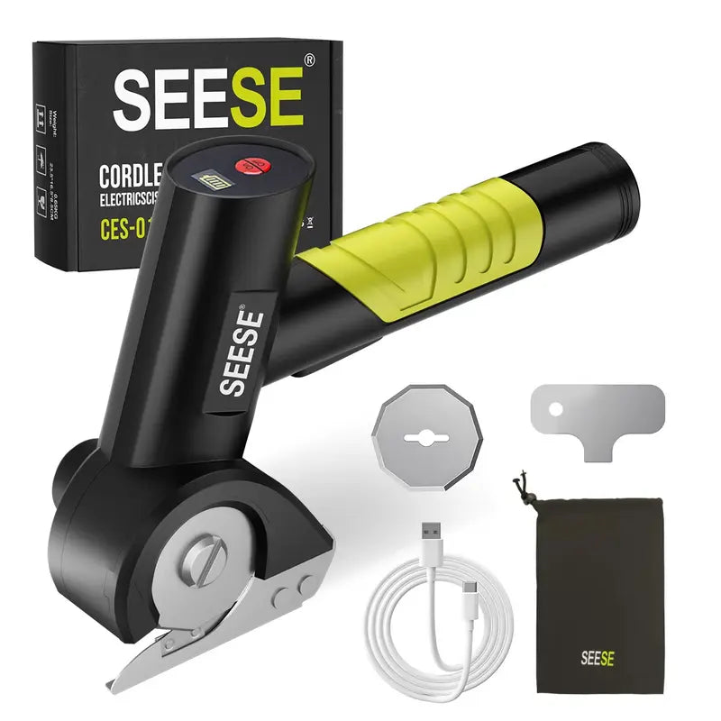 Cordless Fabric Cutter Brushless Motor & Replaceable Blades