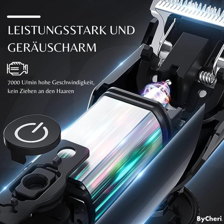 Cordless Trimmer Titanium-Ceramic Blade 8 Guide Combs