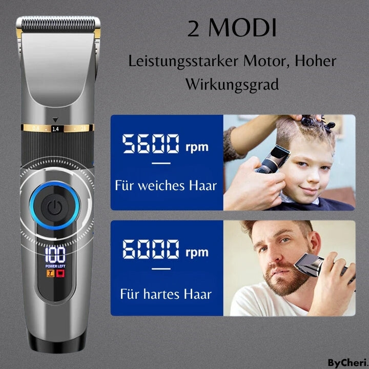 Cordless Trimmer Titanium-Ceramic Blade 8 Guide Combs