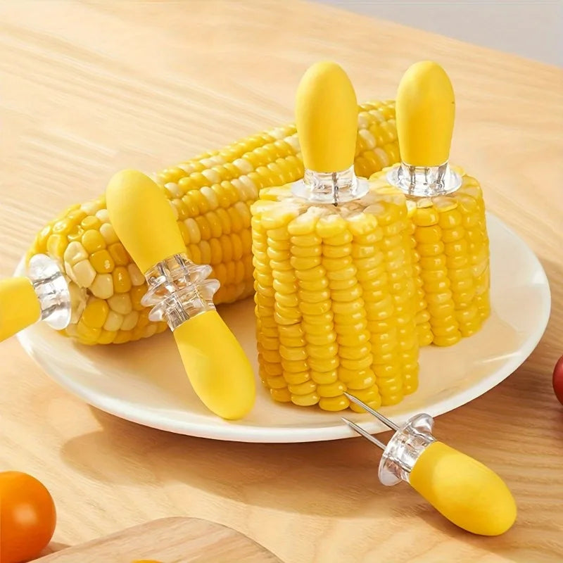 Corn On The Cob Holders Comfortable Grip Stainless Steel