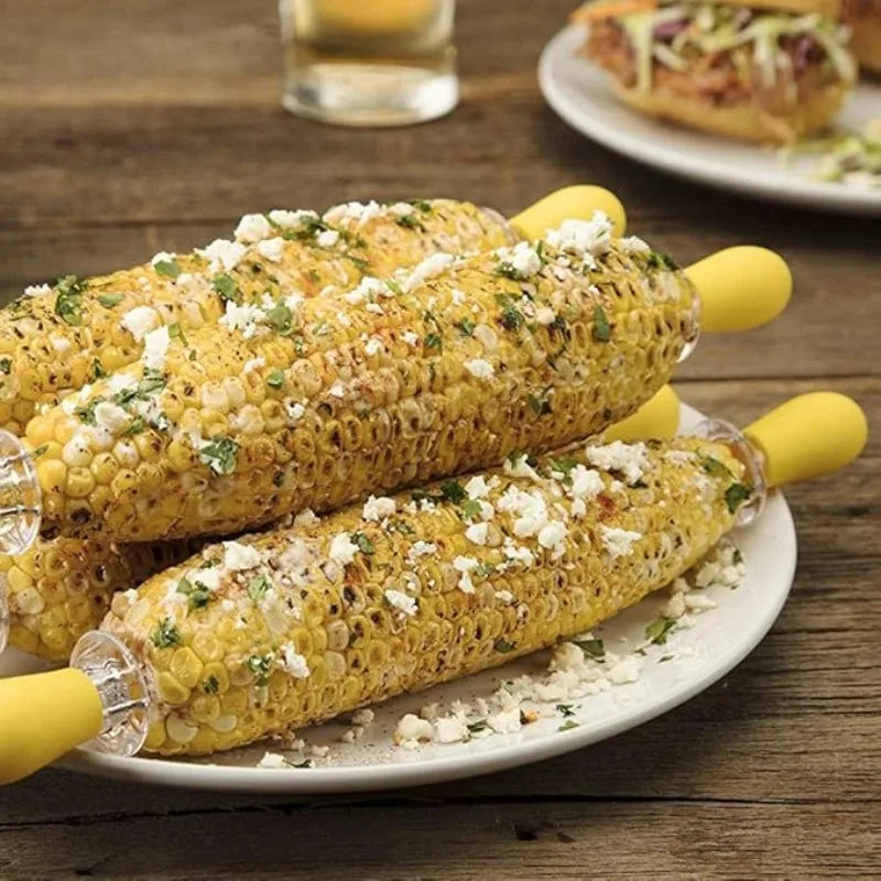 Corn On The Cob Holders Comfortable Grip Stainless Steel