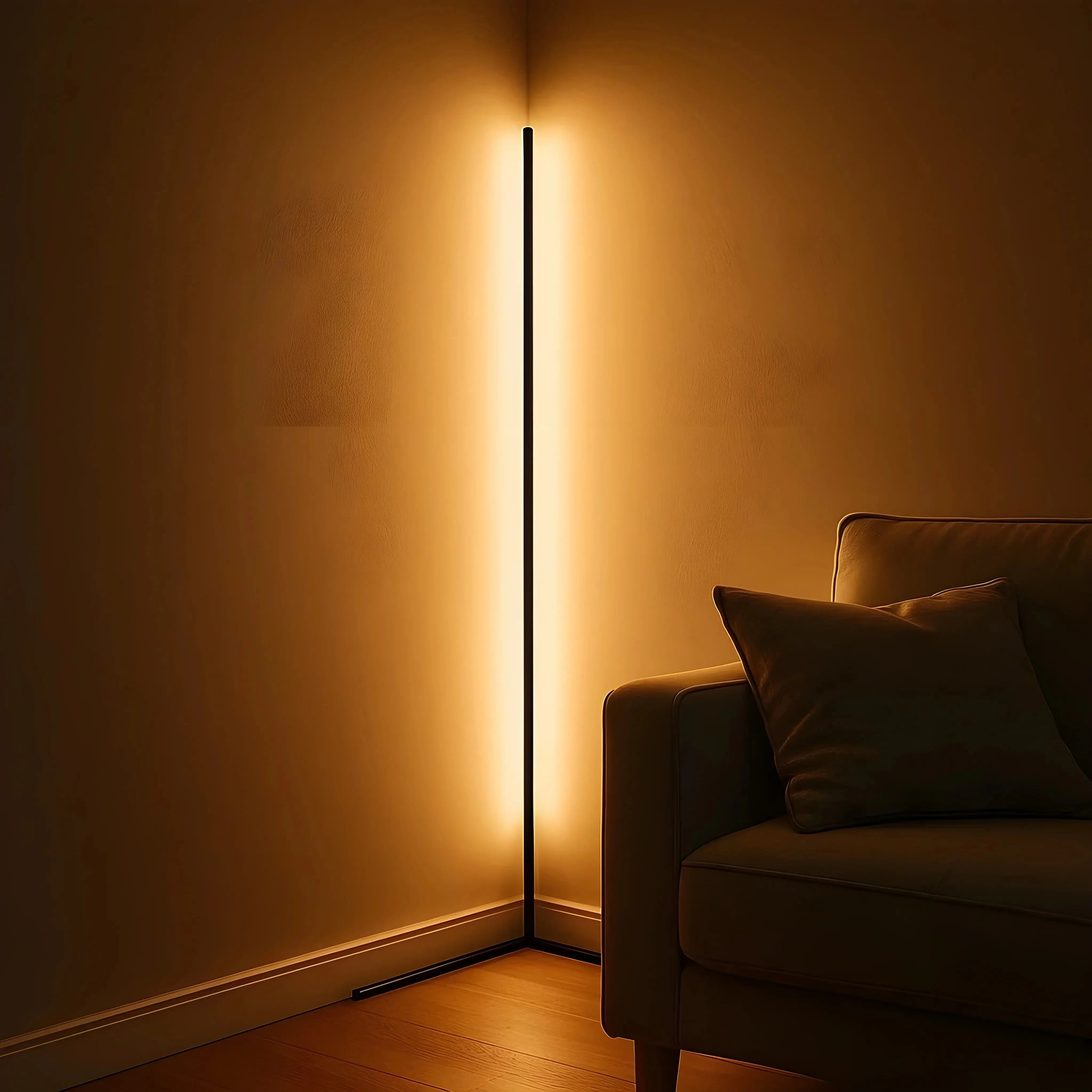 Corner Floor Lamp Dimmable LED Remote Control