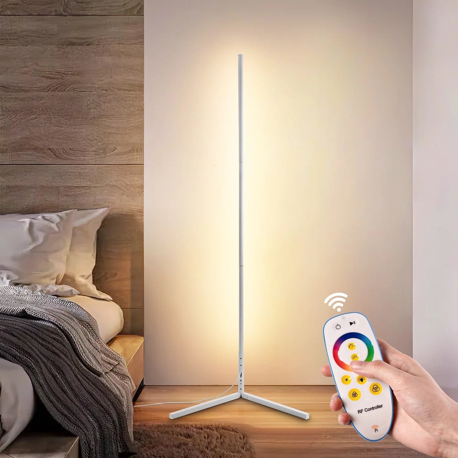 Corner Floor Lamp Dimmable LED Remote Control
