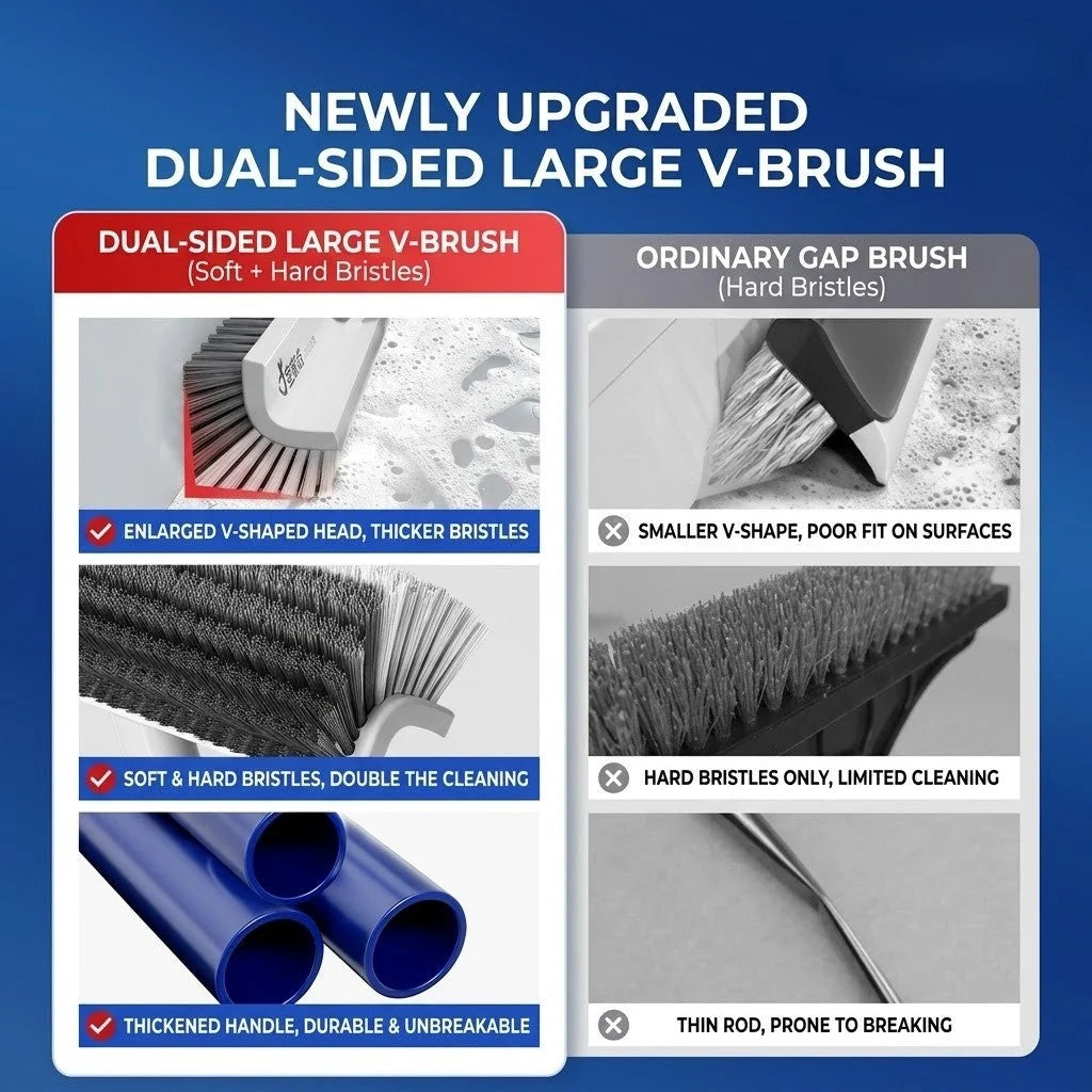 Corner & Grout Brush 180° Rotating Head Stiff Bristles