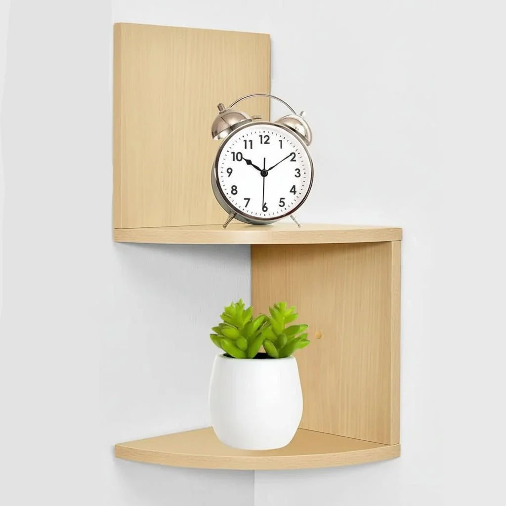 Corner Wall Shelf Zigzag 5-Tier Lacquered MDF