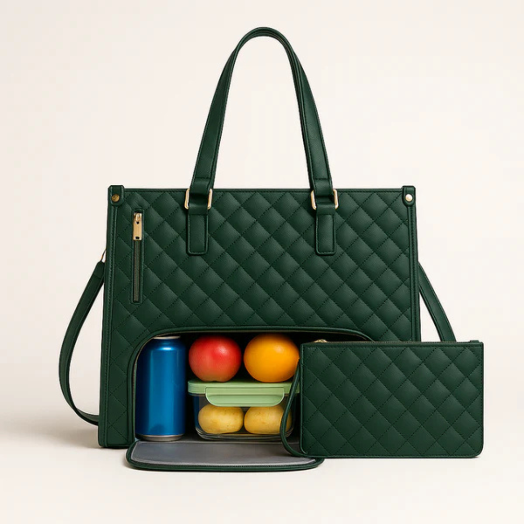 Cosmetic Bag Multiple Compartments Water-Resistant Vegan Leather