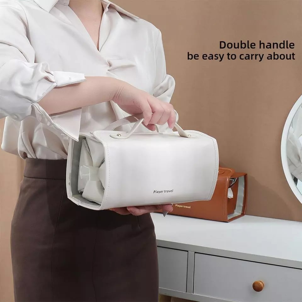 Cosmetic Organizer 4-in-1 Modular & Detachable Waterproof PU Leather
