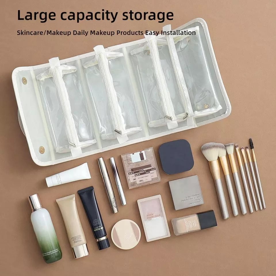 Cosmetic Organizer 4-in-1 Modular & Detachable Waterproof PU Leather