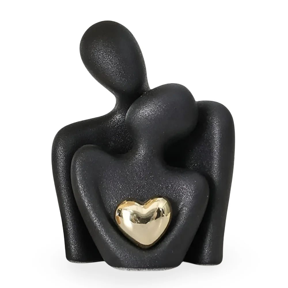 Couple Figurine Minimalist Ceramic Enamel Easy Clean
