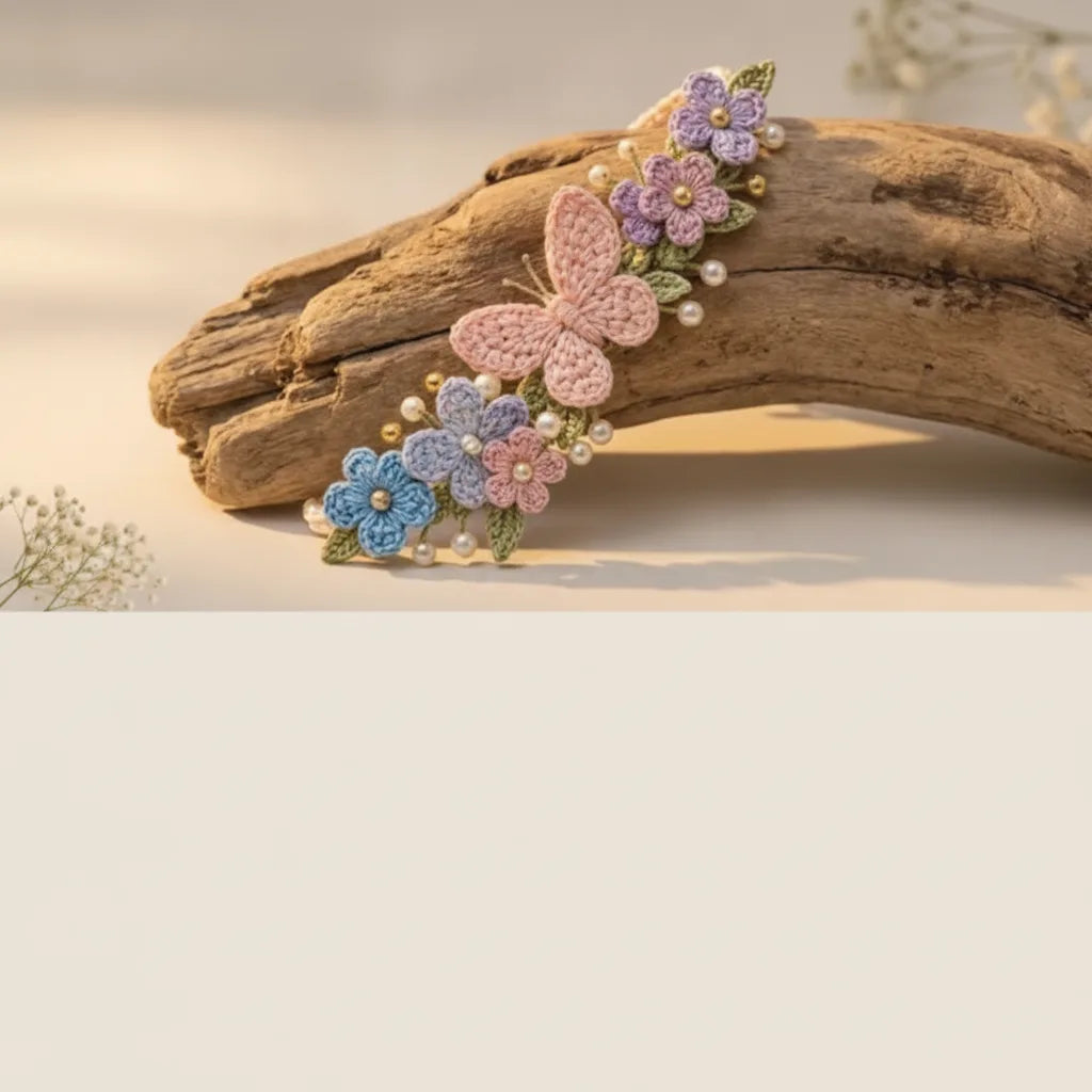 Crochet Bracelet Kit Complete Materials Beads & Metal Clasps