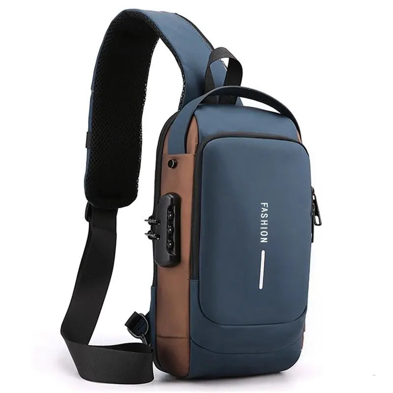 Crossbody Bag Anti-Theft Hidden Zippers & Padded Tablet Pocket