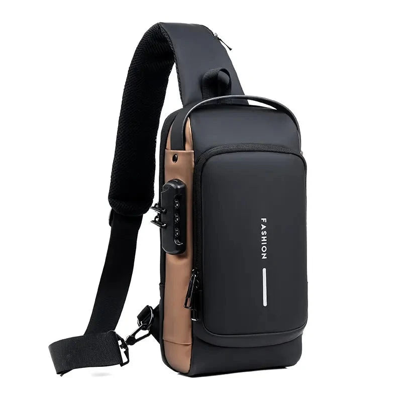 Crossbody Bag Anti-Theft Hidden Zippers & Padded Tablet Pocket