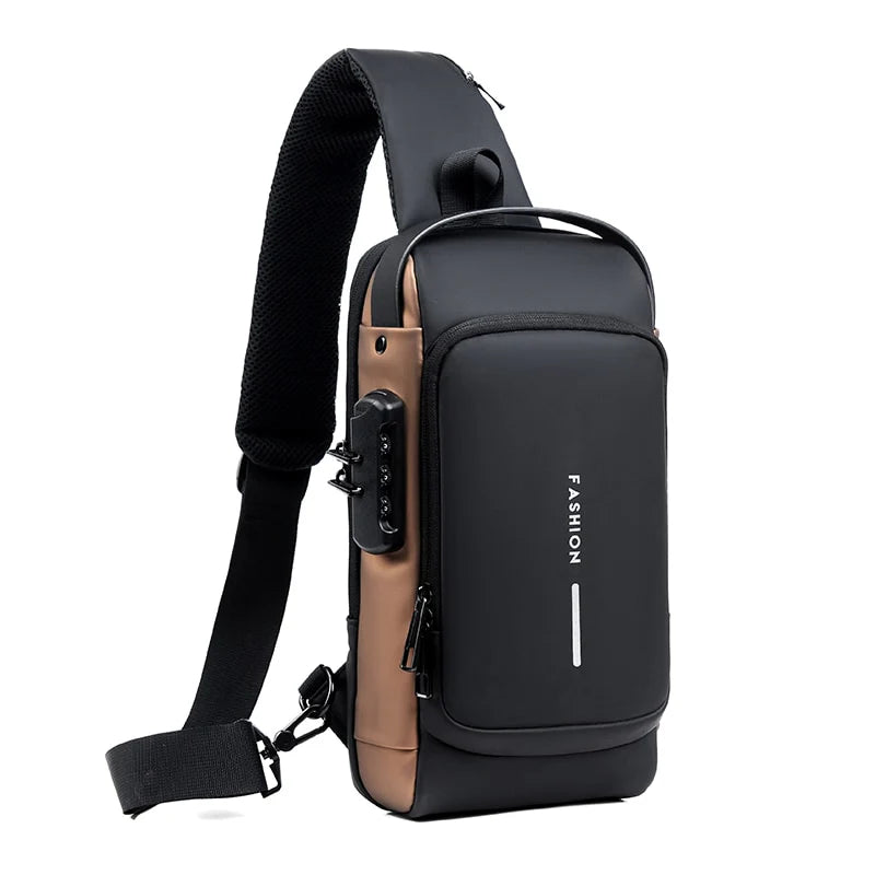 Crossbody Bag Anti-Theft USB Charging Fits 9.7-Inch Tablet