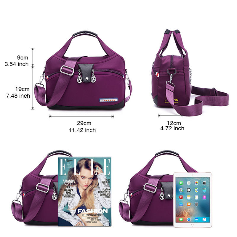Crossbody Bag Anti-Theft Water-Repellent Nylon Multiple Pockets