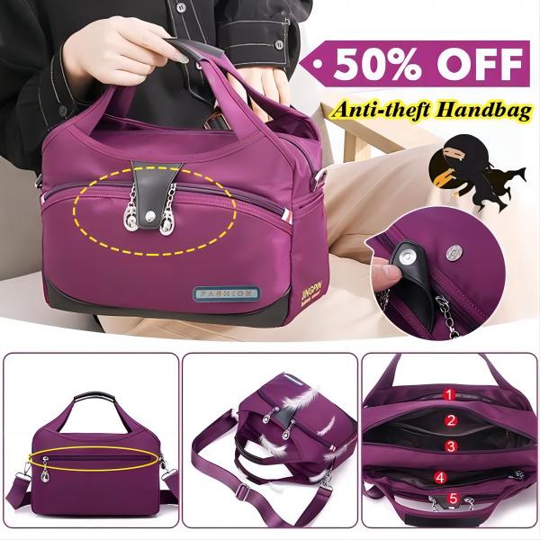 Crossbody Bag Anti-Theft Water-Repellent Nylon Multiple Pockets