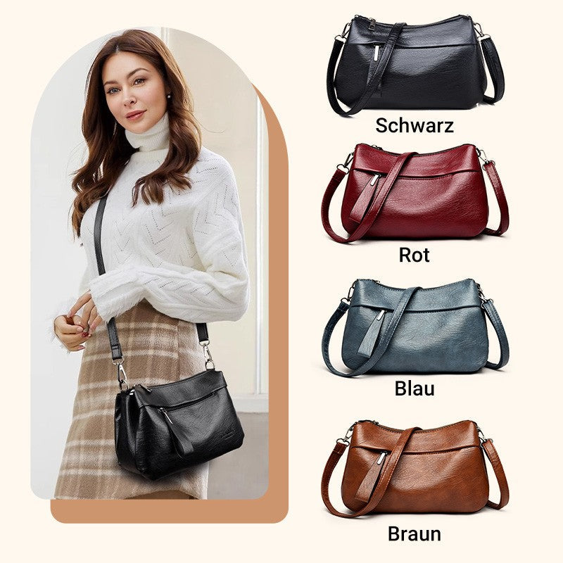 Crossbody Bag Convertible Long & Short Straps Faux Leather