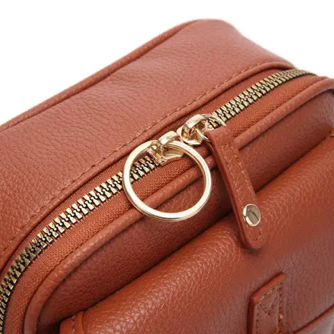Crossbody Bag Faux Leather 10 Card Slots