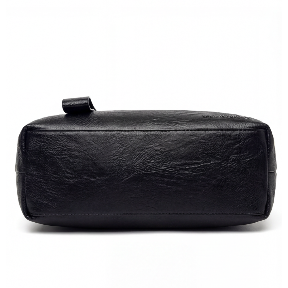 Crossbody Bag Faux Leather 3 Compartments & Adjustable Strap