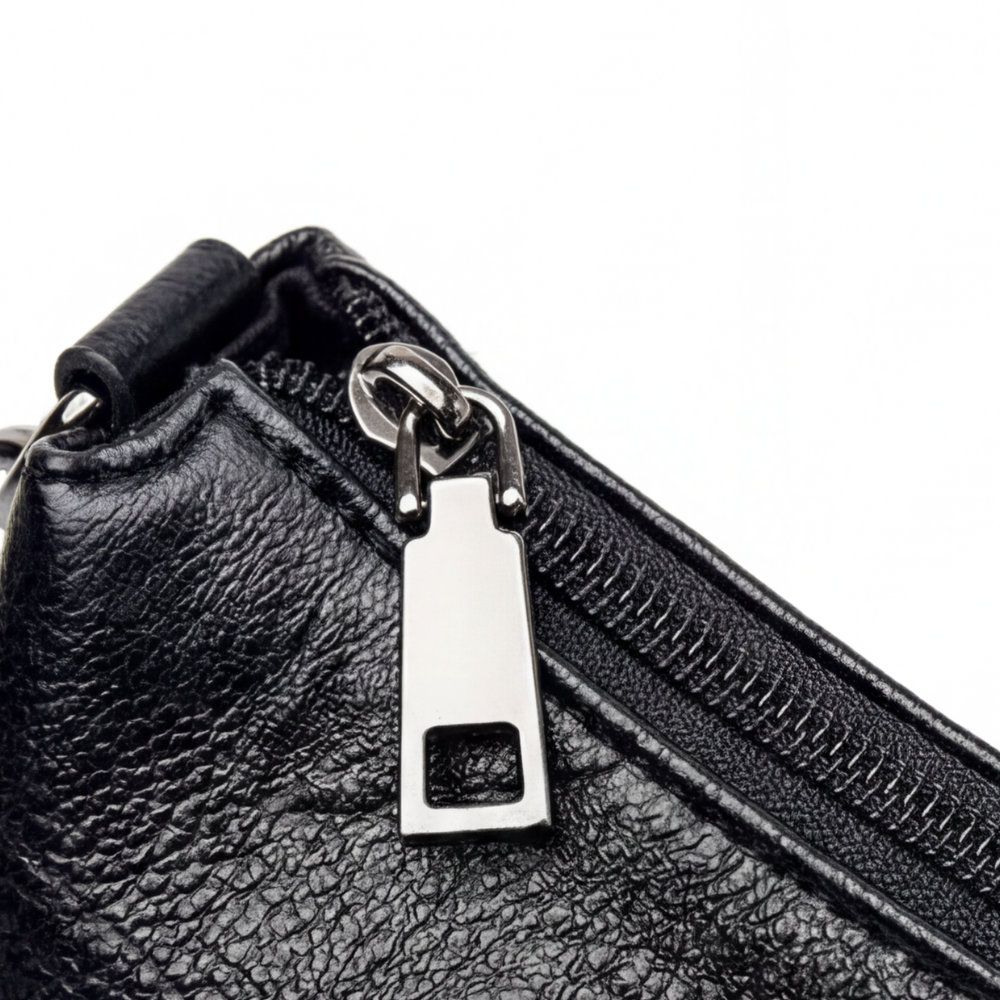 Crossbody Bag Faux Leather 3 Compartments & Adjustable Strap