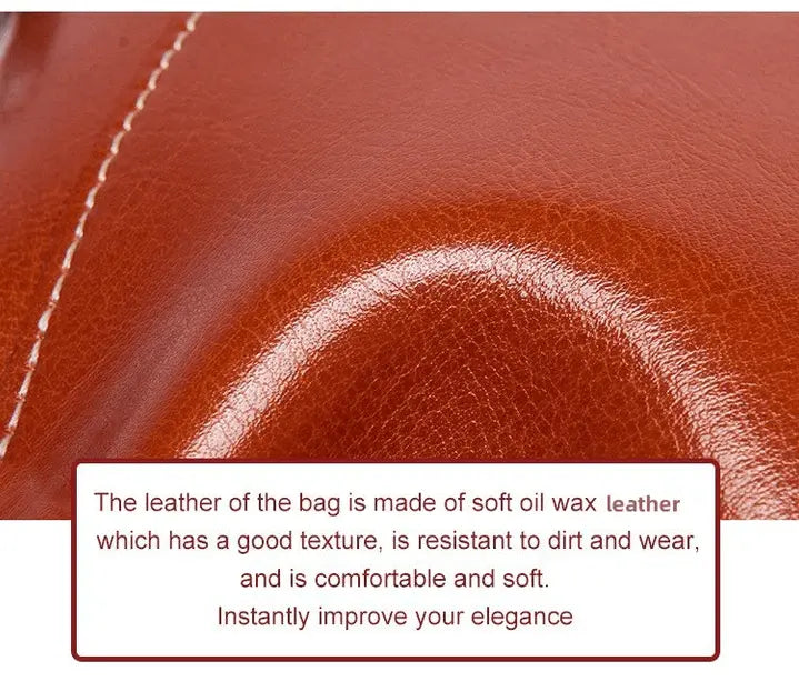 Crossbody Bag Leather Look Multiple Compartments & Card Slots